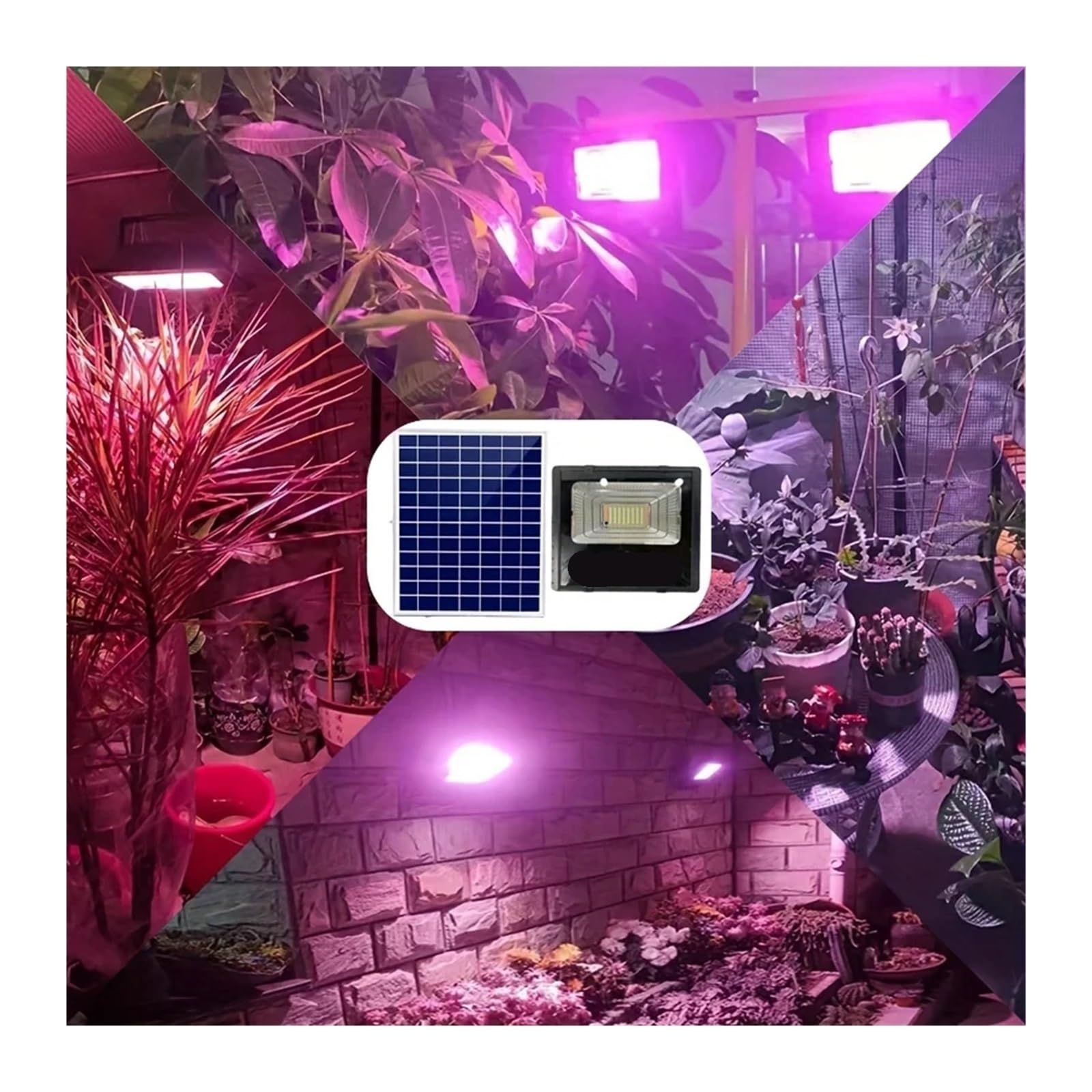 Lámpara de Cultivo, Luz LED Solar for Cultivo, Reflector de Espectro Completo, luz for Cultivo de Plantas, Control Remoto, Impermeable, fitoamplificador for Plantas de Interior y Exterior.
