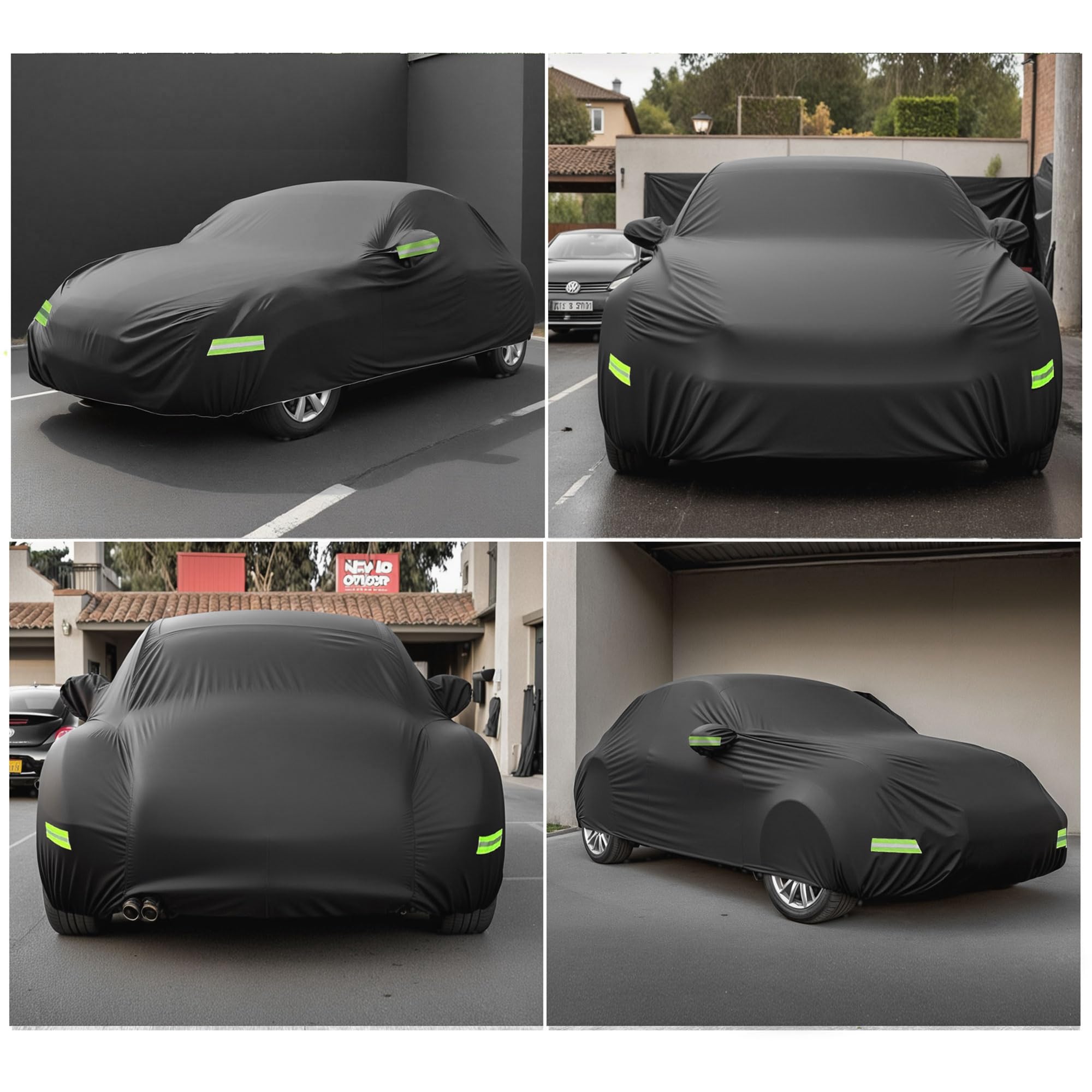 X AUTOHAUX Waterproof Car Cover for Volkswagen New Beetle 1998-2019 Outdoor Full Car Cover All Weather Protection Rain — view 5
