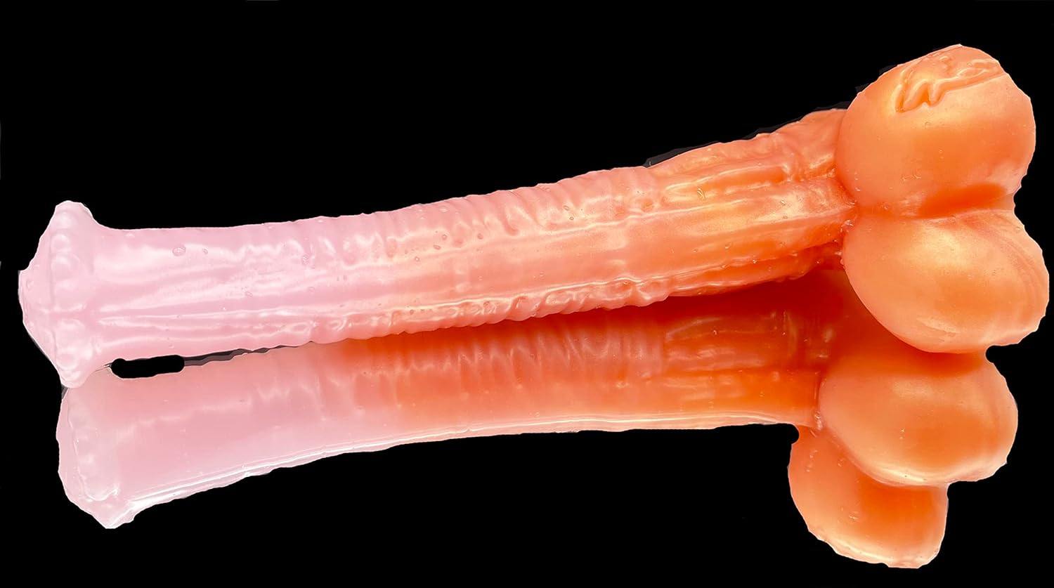 FlirtyDawg Fantasy Adult Sex Toys Unicorn Amur 12 inch Color Shiny Brown