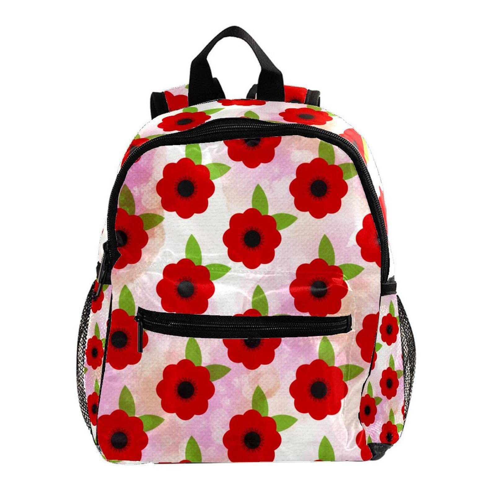 Sac à dos coquelicots rouges imperméable pour protéger les cahiers - 6