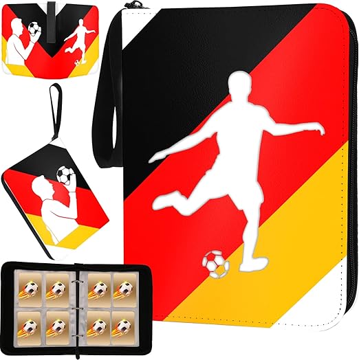 Abiemuce Fußball Sammelalbum | 400 Karten Kapazität | Mit Reißverschluss