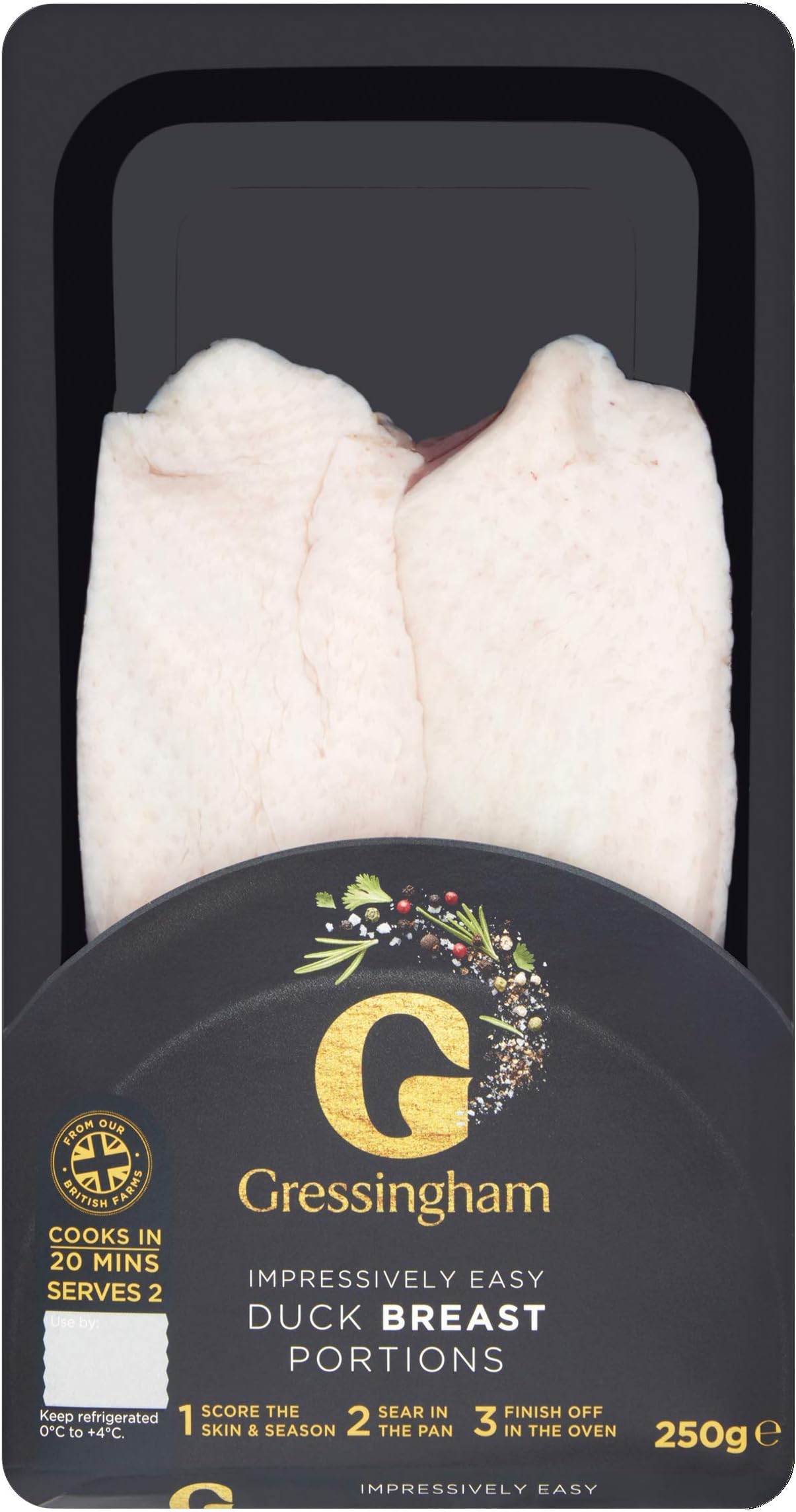 Gressingham Duck Breast Portions, 250 g