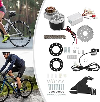 Electric Bicycle Motor Conversion Kit 250 W 24 V Electric Bicycle Conversion Kit 3300 rpm Electric Conversion Twist Kit Bicycle Motor Ebike Retrofit Kit for Most Bicycle Wheels