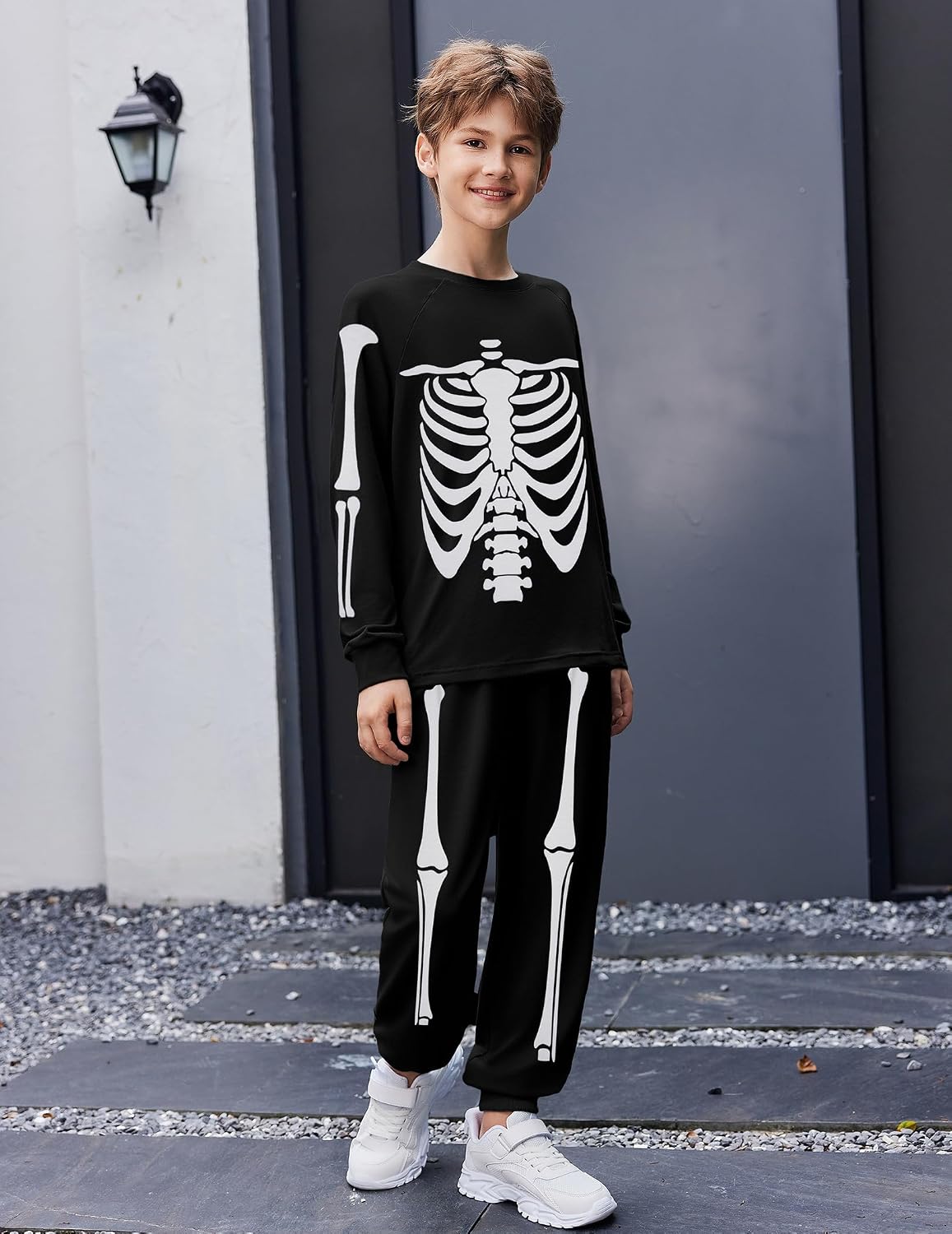 Arshiner Boys Clothes Set Long Raglan Sleeve T-Shirts + Casual Pants 2Pcs Colorblock Fall Outfits for Kids