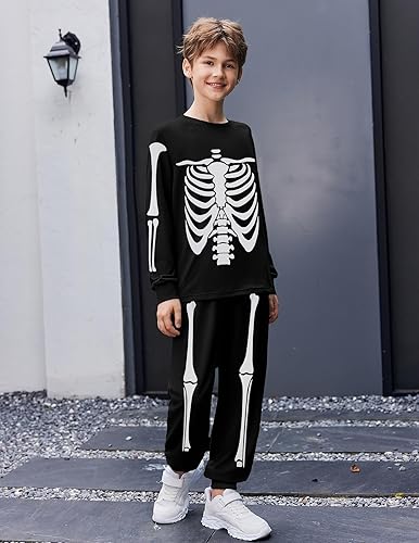 Miniatura 3 de Arshiner Conjunto de ropa para niños, camiseta de manga larga raglán + pantalones casuales, 2 piezas, trajes de otoño para niños