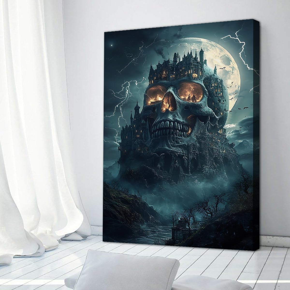 Duch Halloween obraz na płótnie straszna noc sypialnia dekoracja 80 x 120 cm
