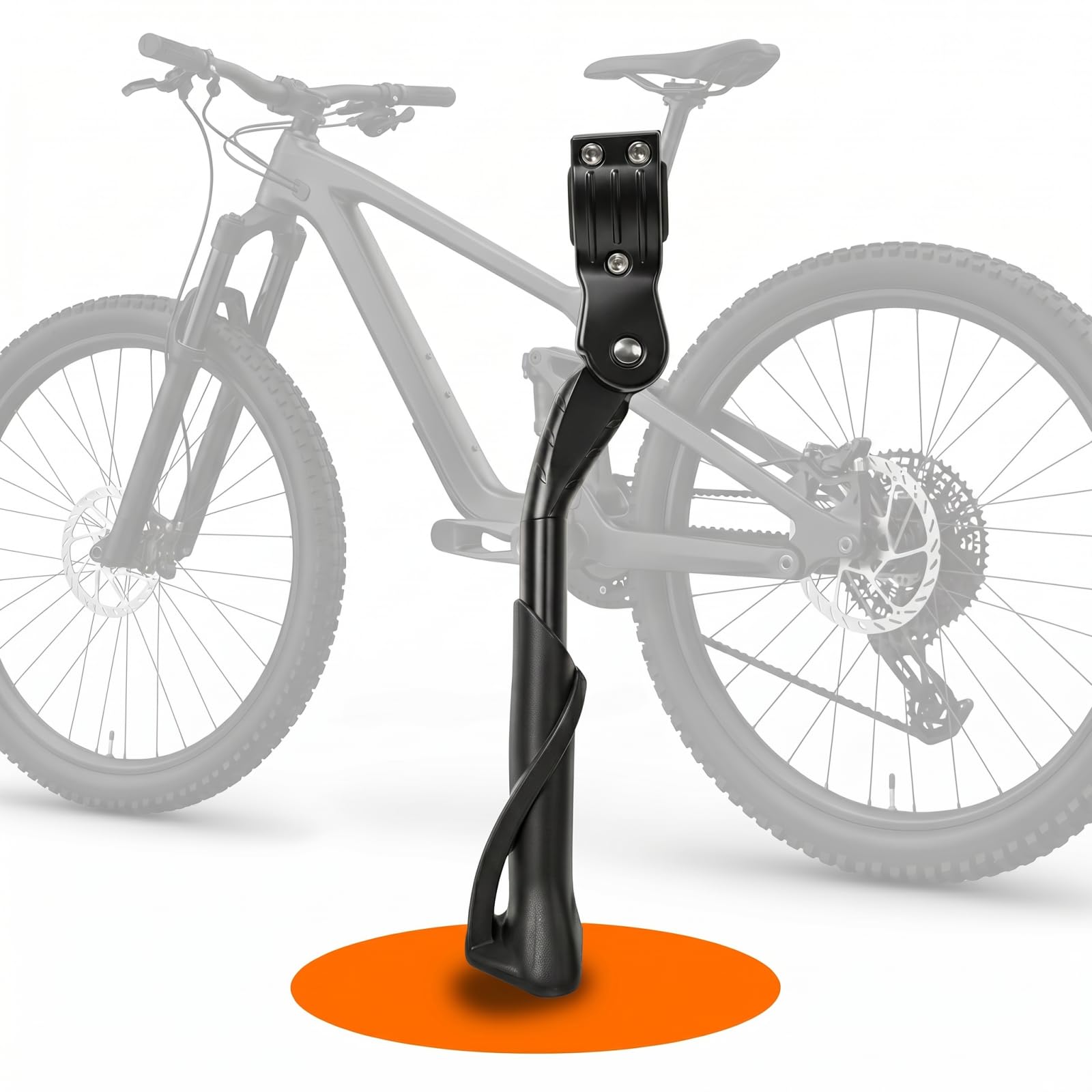 Mepham Cavalletto laterale regolabile in altezza in lega di alluminio, per bici da 24 a 29 pollici. Supporto stabile per mountain bike, bici elettrica, bici da trekking e bici cittadina.