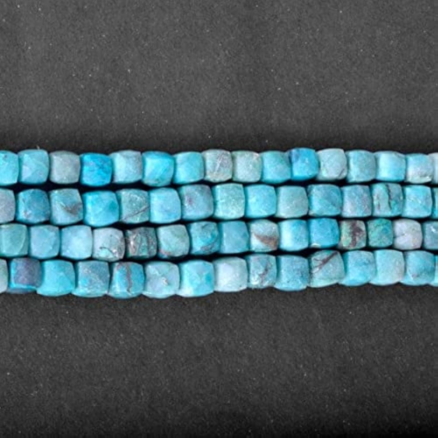 Chrysocolla cubes briolettes de haute précision pour joaillerie fine 8 mm