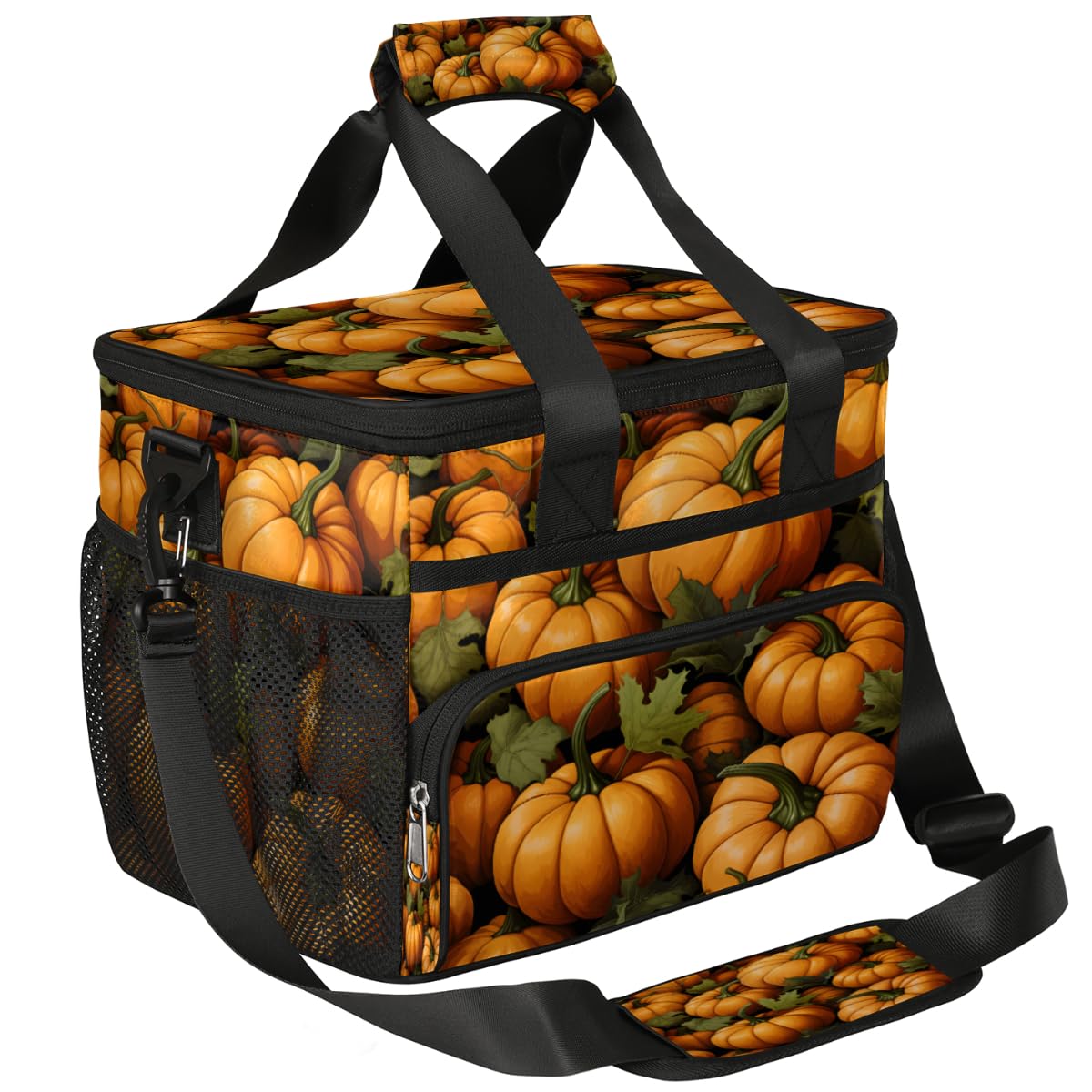 Insulated Picnic Backpack Lunch Box for Women Men Picnic Basket Tote Lunch Bag Picnic Bag Portable Lunch Bags for Picnic, Beach, Work, Trip,Office, Camp Harvest Pumpkin