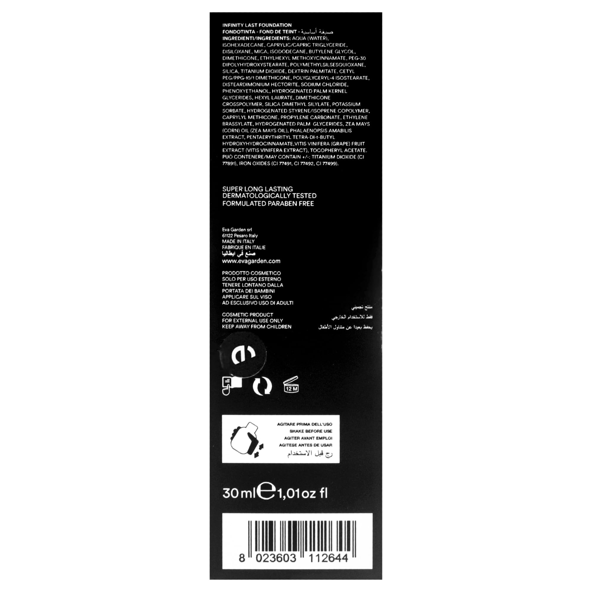 Eva Garden Infinity Last Foundation – Wasserabweisend, Mittlere Bis Hohe Deckkraft, Mit Hyaluronsäure