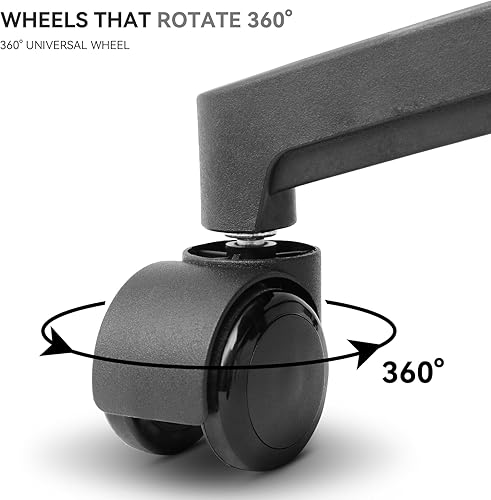 Miniatura 7 de Silla de oficina, silla de escritorio ergonómica de malla con respaldo medio con soporte lumbar, silla de computadora de altura ajustable con diseño