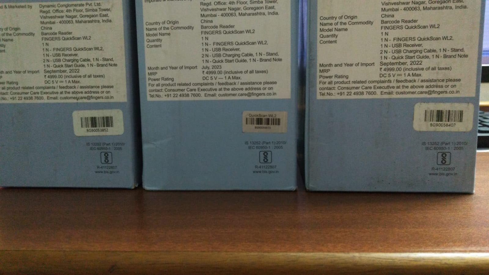 FINGERS Quickscan WL2 Barcode Scanner with Quickscan Technology