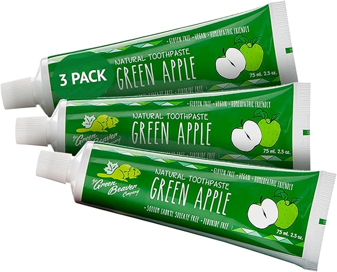 Green Beaver All Natural Organic Toothpaste, Vegan, Fluoride Free