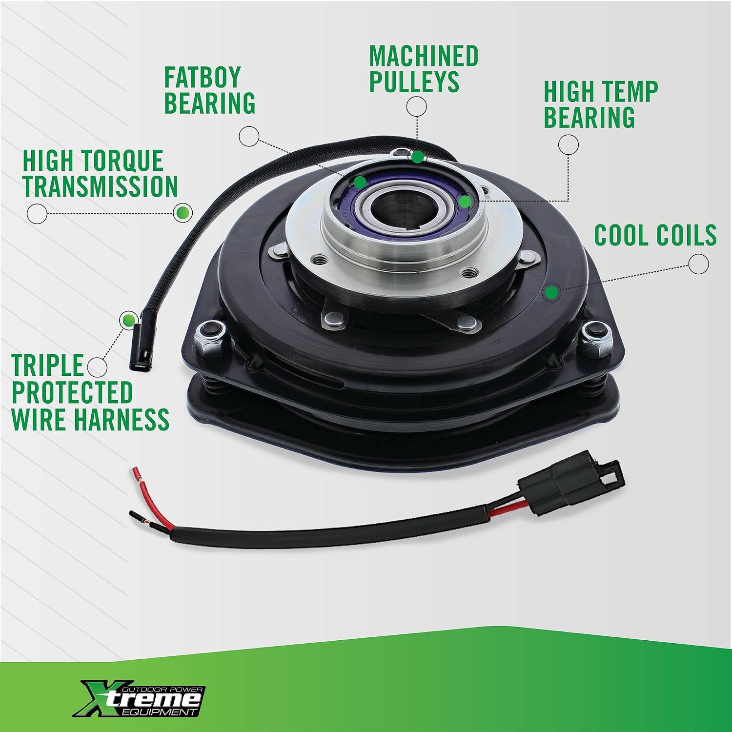 Xtreme Outdoor Power Equipment X0811A PTO Clutch Compatible with/Replacement for Dixie Chopper 500095, Ogura GT3.5-DC01, GT35DC01 1 1/8" ID, Counter Clockwise Rotation