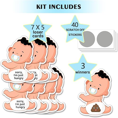 Miniatura 2 de Juego de 38 tarjetas de rifa, actividad e idea de baby shower, divertido y fácil de jugar