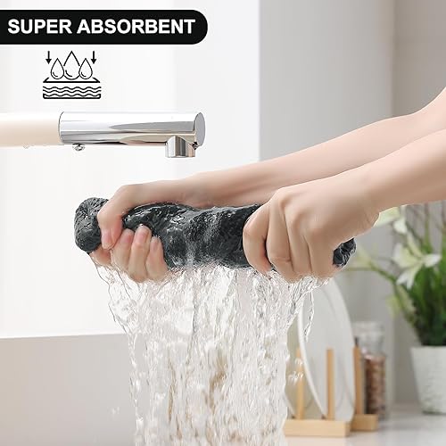 Miniatura 3 de Homaxy Juego de 8 paños de cocina y paños de cocina 100% algodón, 12 x 12 pulgadas y 13 x 28 pulgadas, juego de 8 paños de cocina a granel, ultra