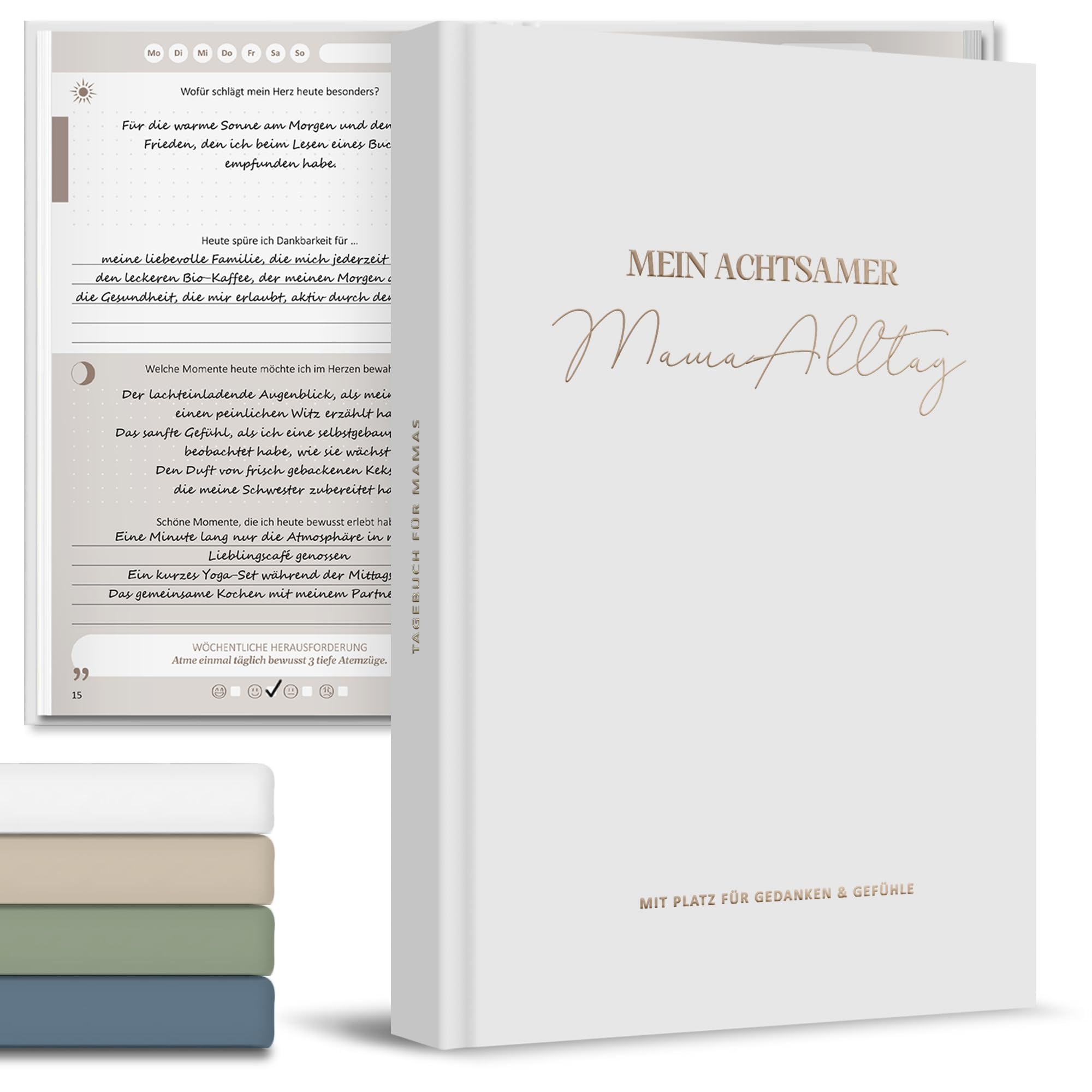 BIROYAL Muttertagsgeschenke für Mama, Geschenke für Mama - A5 Achtsamkeit Tagebuch für Mamas, Frauen Geschenk, 24 Wochen Dankbarkeitstagebuch, Mothers Day Gifts, 24 Wochen Dankbarkeitstagebuch