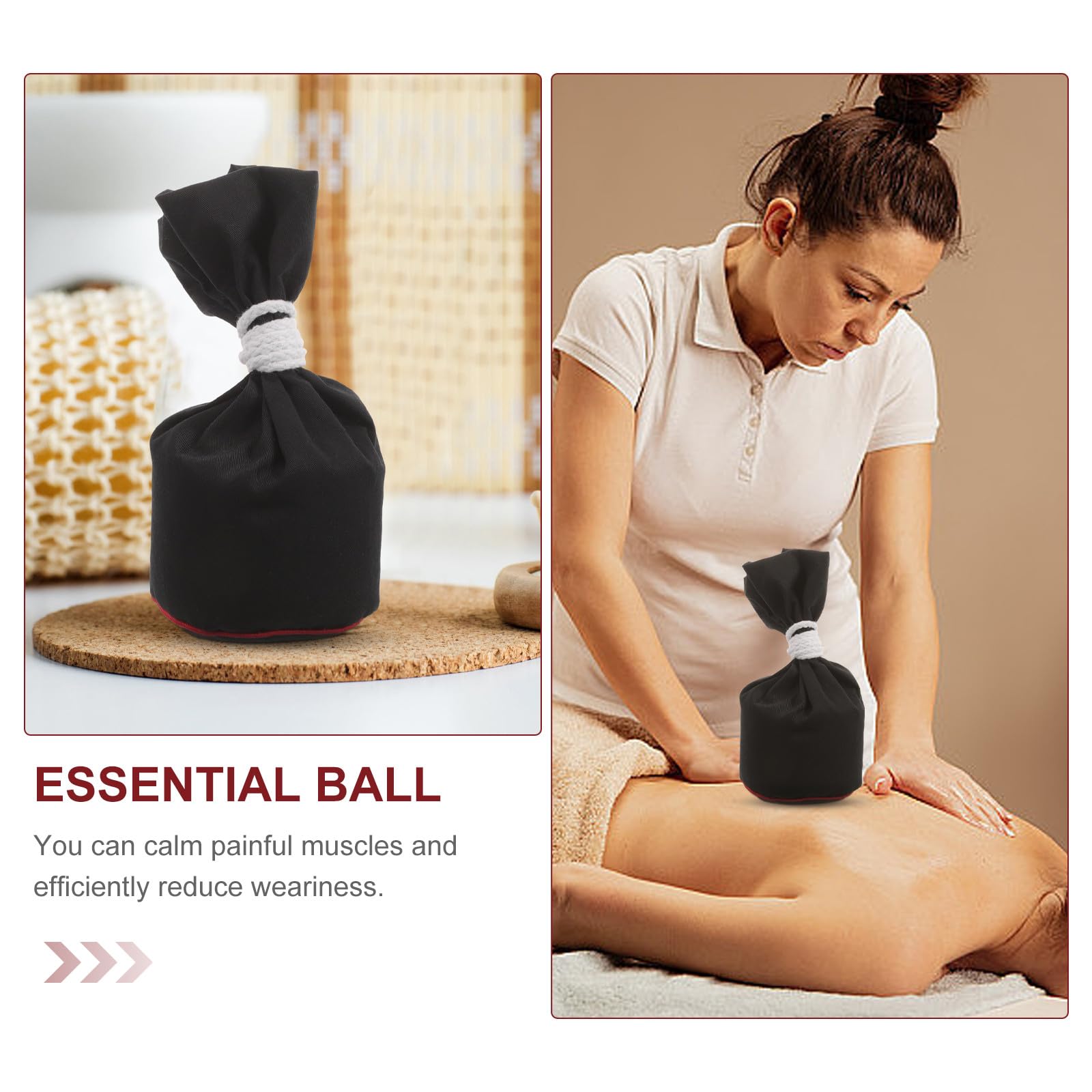2 Stück Natürlicher Wärmebeutel aus Stoff mit Massagefunktion und Heißer Kompresse für Massage und Moxibustion im Wellnessbereich