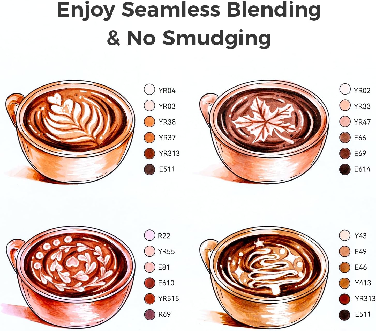 Ohuhu Alcohol Markers: Soft Chisel Red Dot Design Award Winner 24 Skin-color Brush & Soft Chisel Dual Tips Drawing Markers for Artists Beginners Adults Coloring Illustration Sketching - Honolulu S - Image 4