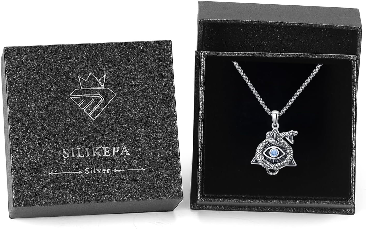 Snake Necklace 925 Sterling Silver Mysterious Snake Pendant Necklace Gothic Necklace Snake Jewelry Gift for Women Men - Image 7