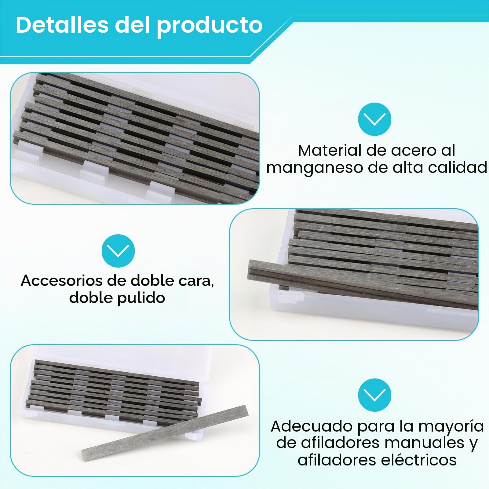 10 Piezas Hojas de Cepillo, 82mm Reversibles Hoja de Cepillo HSS, 82x5.5x1.2mm Hojas de Cepillo, Hoja HSS de Repuesto Para Cepillo Eléctrico, para Máquinas de Trabajo de la Madera MAKlTA Cepillos
