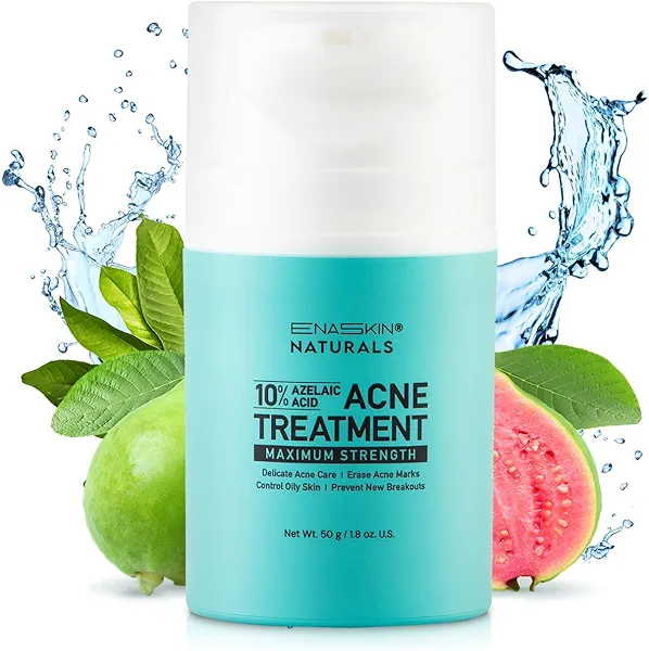 Acne Pimple Spot Treatment Cream: Cystic Hormonal Blackheads Blemish Breakouts for Face, Back and Body - 10% Azelaic Acid & Salicylic Acid - Teens-Adults, 1.8 oz