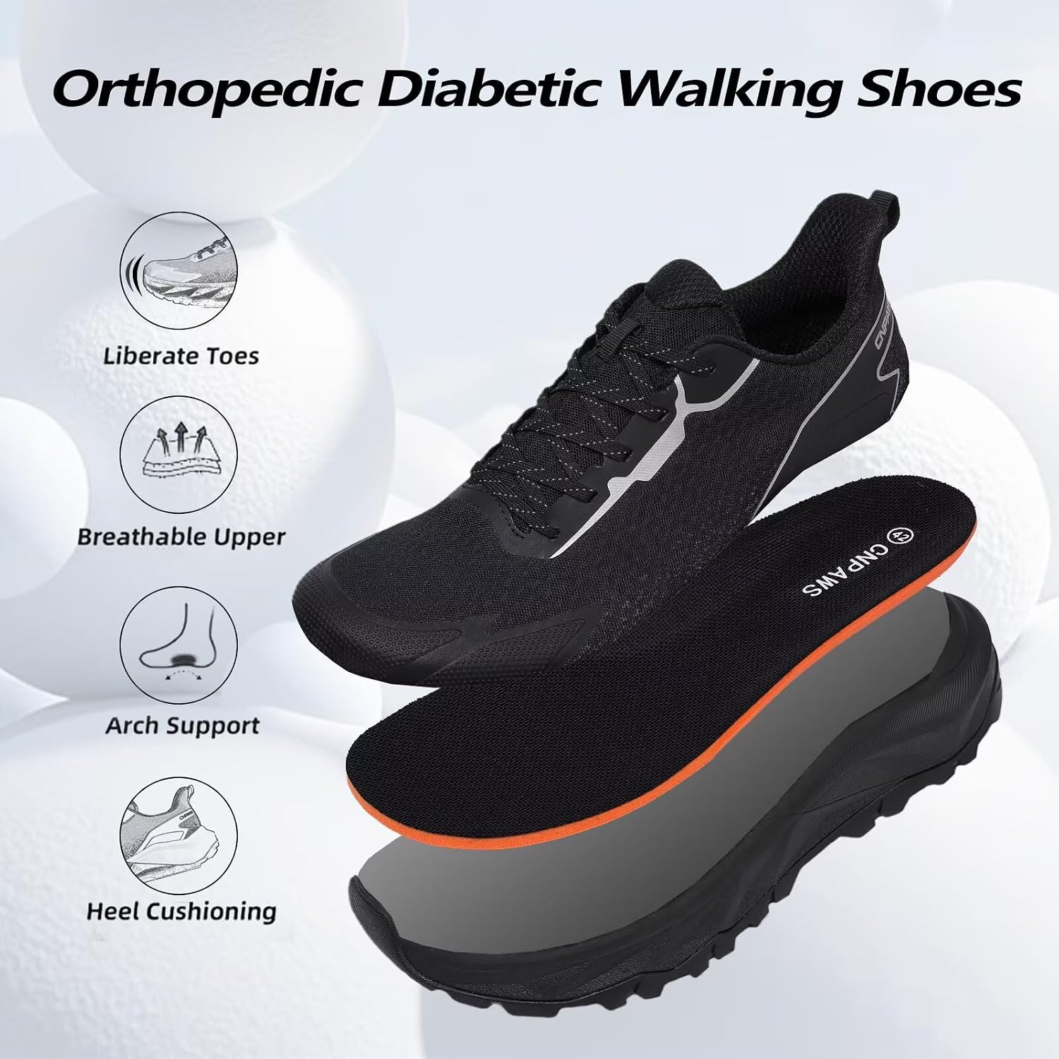Men's Wide Toe Box Trail Running Shoes Wide Width Fashion Barefoot Walking Sneakers Tennis Workout Gym Cross Training Footwear