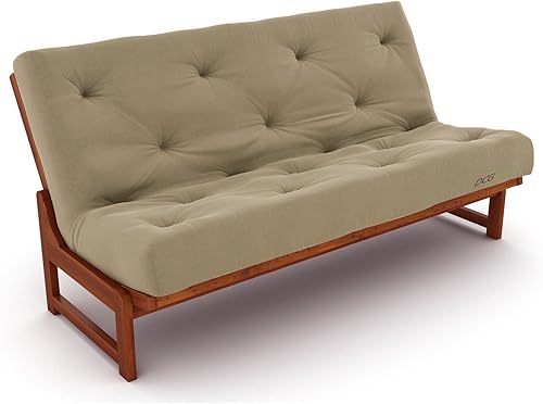 Miniatura 110 de Nirvana Futons Colchón de futón completo de 6 pulgadas, sarga azul marino, fabricado en Estados Unidos Azul marino (Navy Twill),Negro (Black