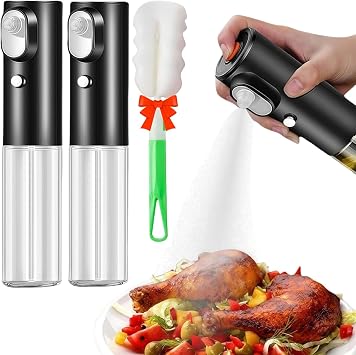 Electric Butter Spray,Popcorn Butter Spray,With Controllable Continuous Spraying Device Oil Sprayer,Chargeable Butter Sprayer,Barbecue/air fryer/bread baking/Butter Sprayer for Popcorn 2 pieces