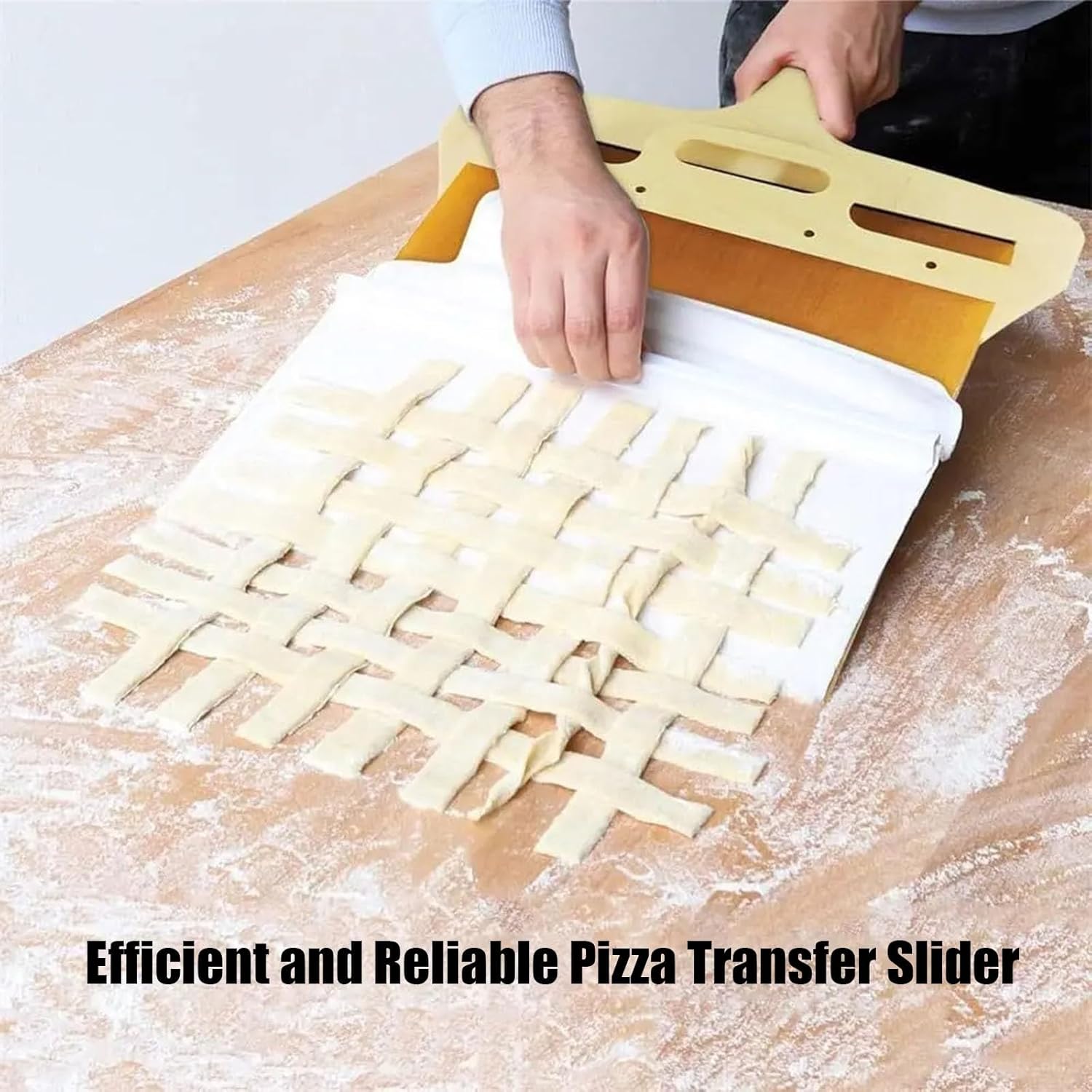 New Pizza Peel Shovel, Sliding Pizza Peel Non-Stick Pizza Peel Conveyor Belt Pizza Spatula Paddle for Indoor & Outdoor Ovens(A,30 * 60cm)