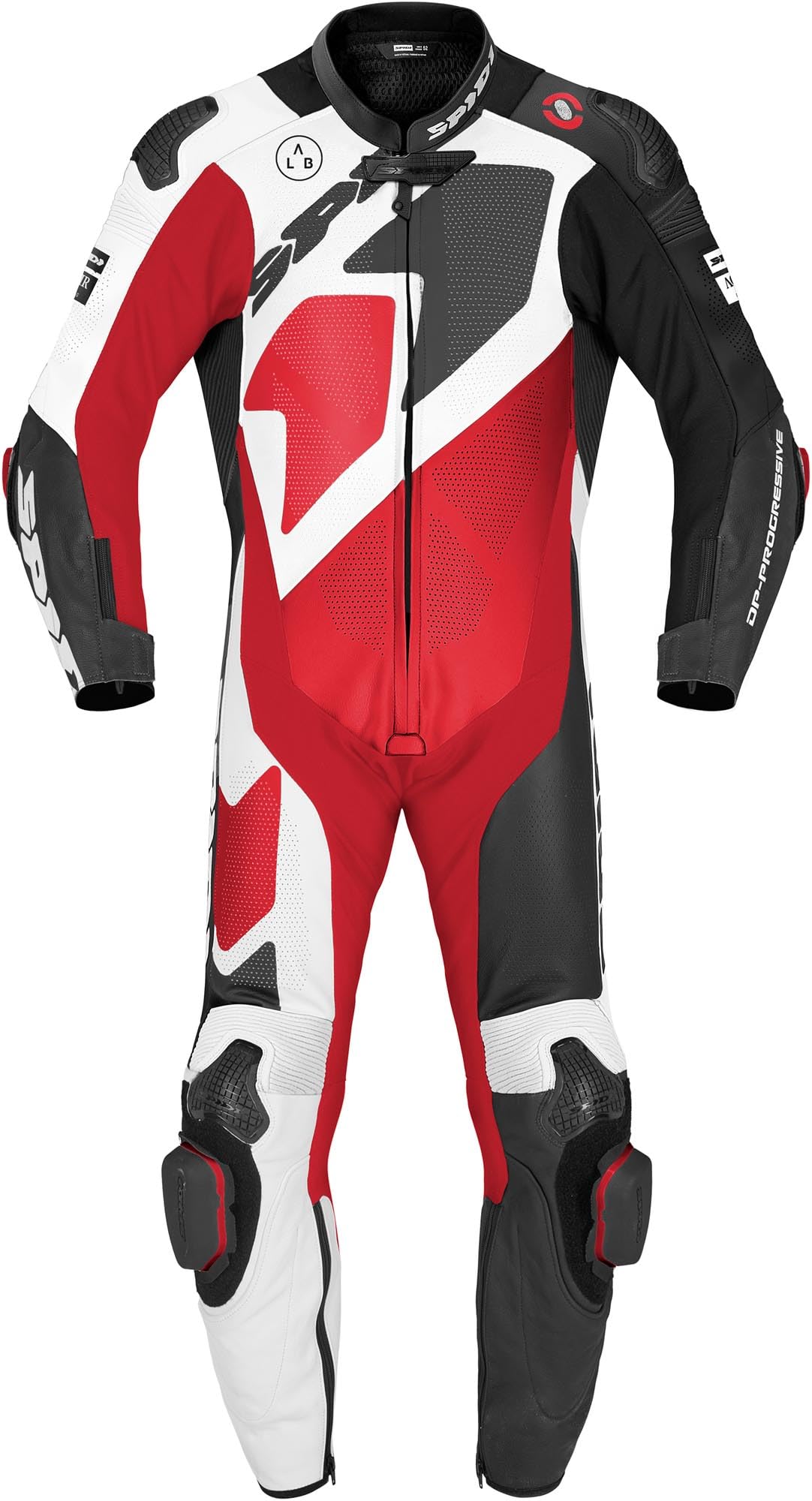 Spidi Gran Premio Pro Perforowany jednoczęściowy skórzany kombinezon motocyklowy, czerwony, 54