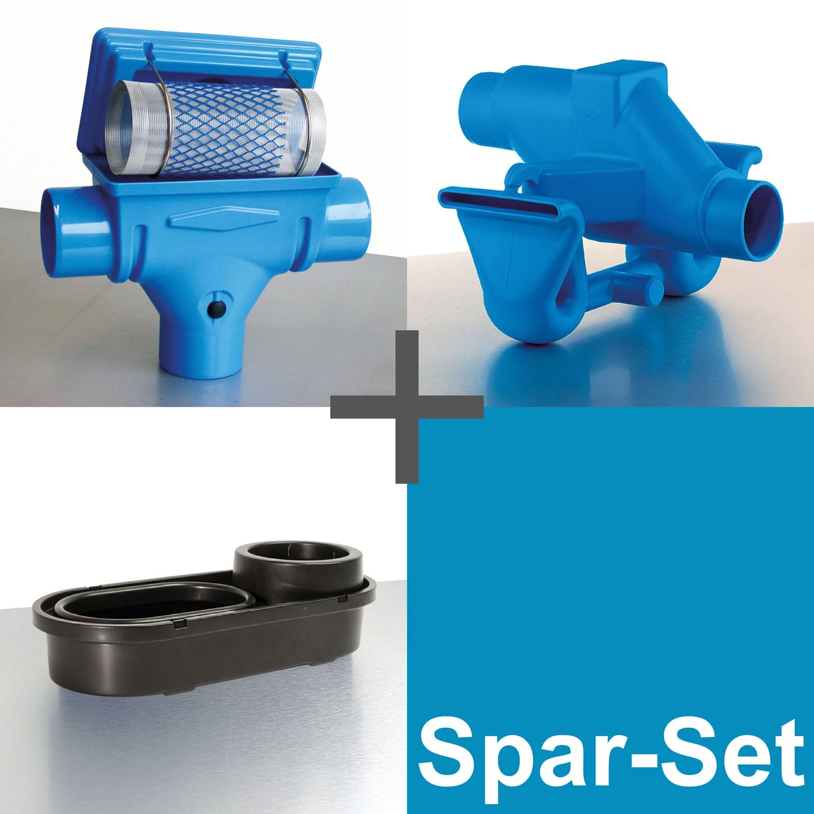 Regenwasserfilter Zisternenfilter 3P Spar-Set K mit Edelstahlsieb für den Einbau in die Zisterne, Anschluss DN 100, Höhenversatz 125 mm. Für die Regenwassernutzung im Haus und zur Gartenbewässerung