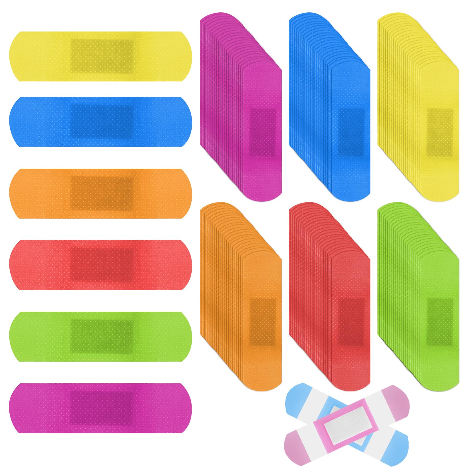 120Pcs Cute Colored Bandages Waterproof, Adhesive Flexible Kids Bandages Breathable for Scrapes Wound Care for Your Kids Home School