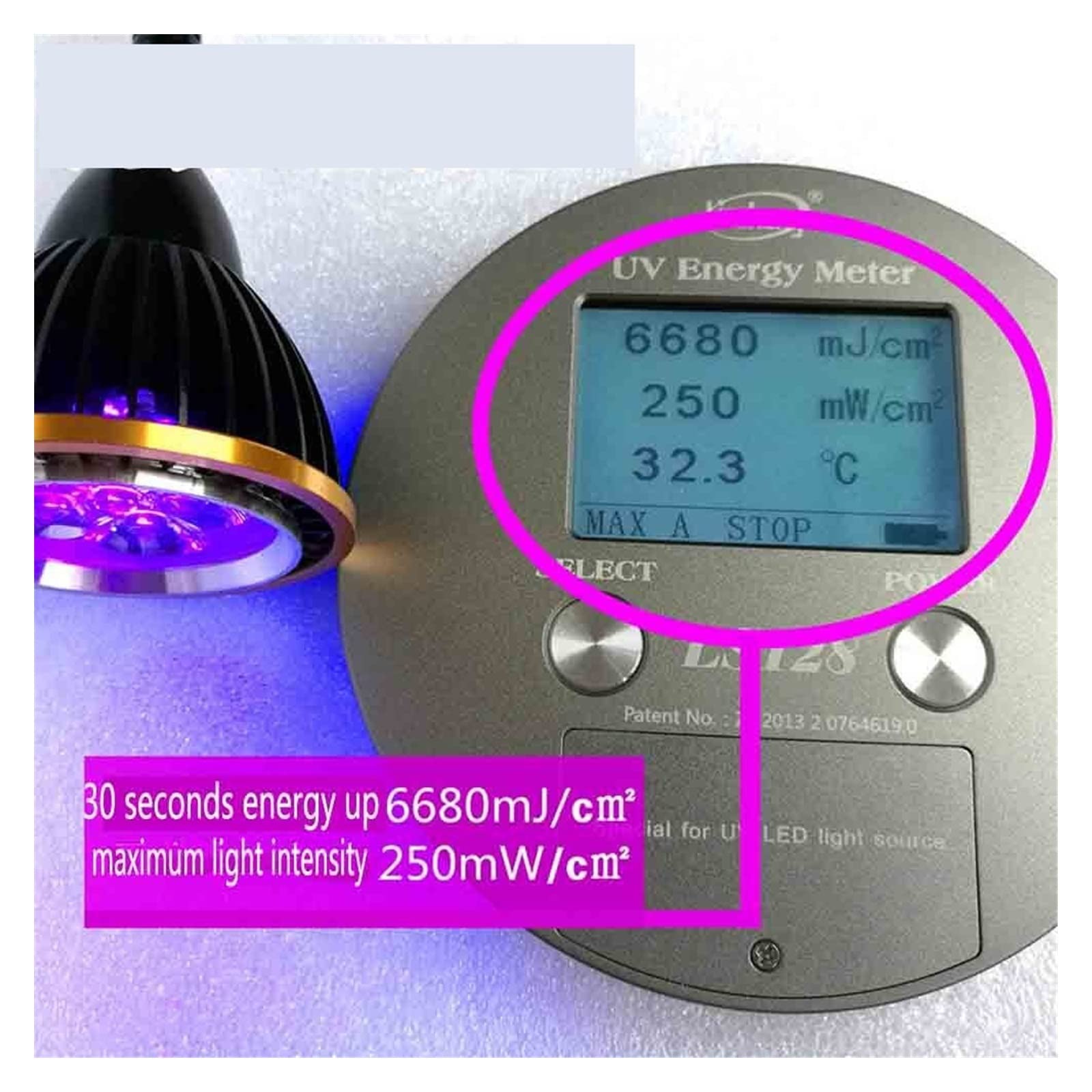 UV-Lichtbox, 70 W Clip-on UV-Lampe Grünes Öl Schattenlose Klebetinte Handy-Wartungslampe Banknotenprüfung UV-Klebstoffhärtung,UV-Harzhärtungslampe(365nm)