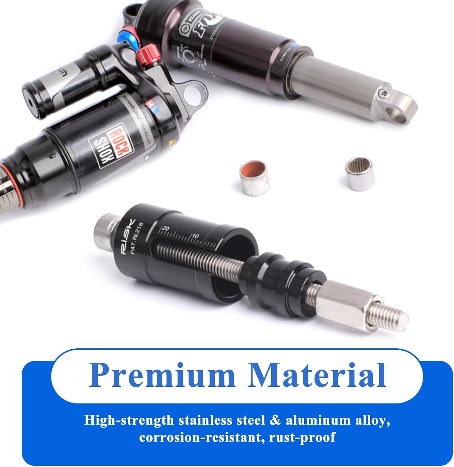 Shock Bushing Removal Tool for Mountain Bikes | Compatible with Rockshox Fox, Suspension Shock Tool for Bushing Installation & Removal