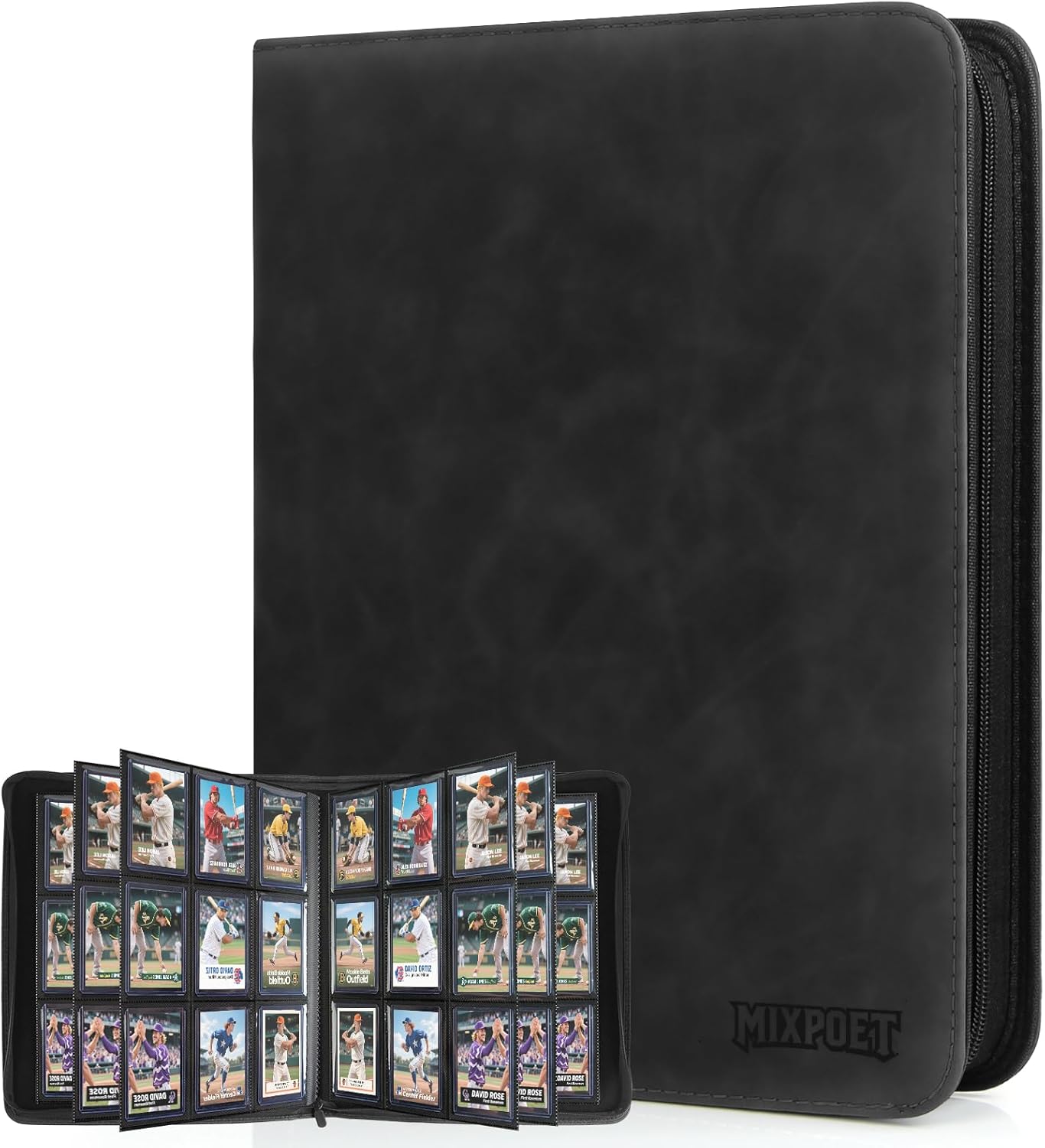 9 Pocket Top Loader Card Binder with Sleeves Holds 252 Top Loaders Storage, Trading Cards Collector Album, Sports Cards YGO MTG TCG, Collection Folder Collectible Games (FOR TOP LOADERS ONLY)