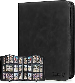 Sammelkartensammler Sammelkartenalbum mit Ärmeln, 9 Fächern, 252 Fächer, Halter für Sammelspiele, MTG, TCG, Sportkarten, Ball