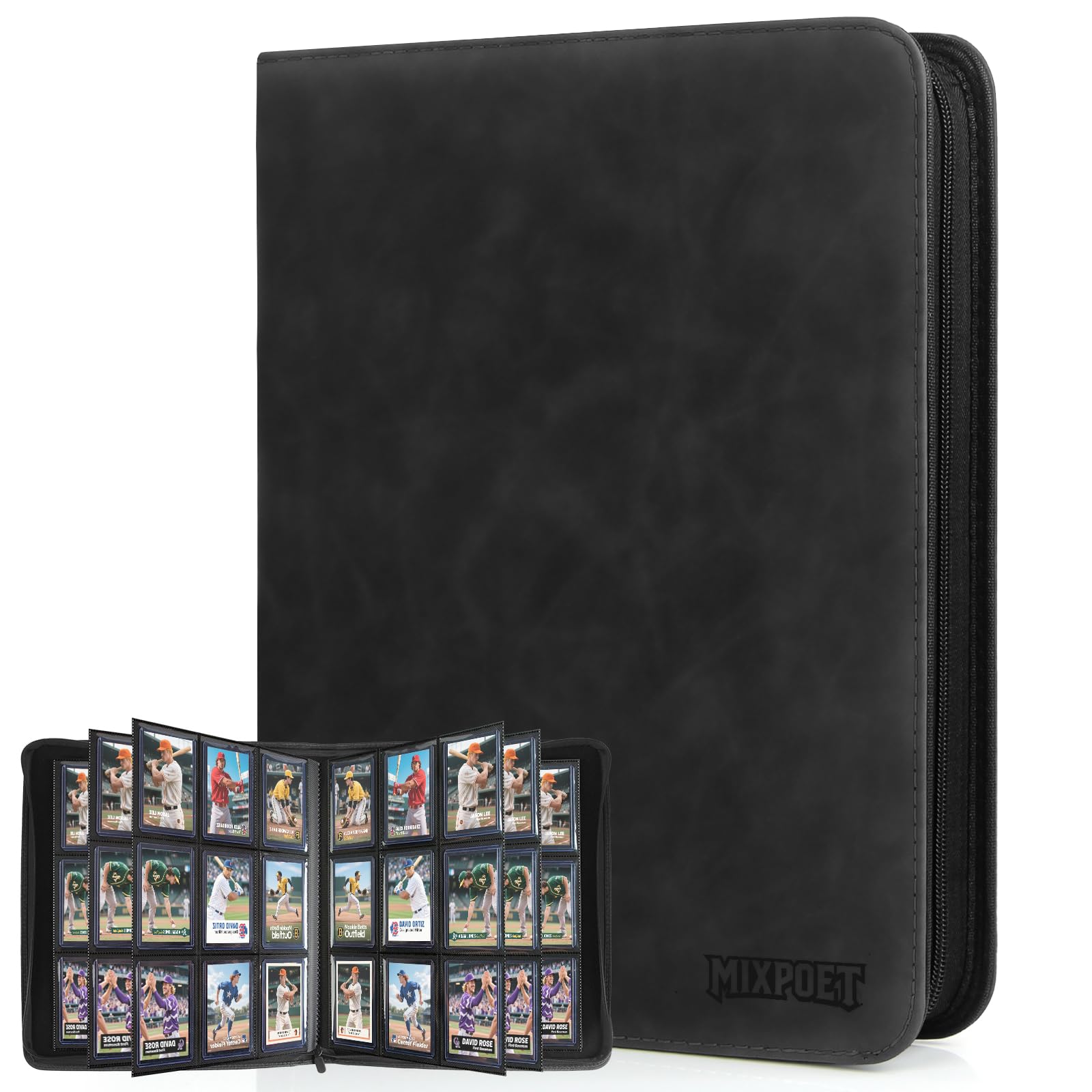 Amazon.com: MIXPOET 9 Pocket Top Loader Card Binder with Sleeves