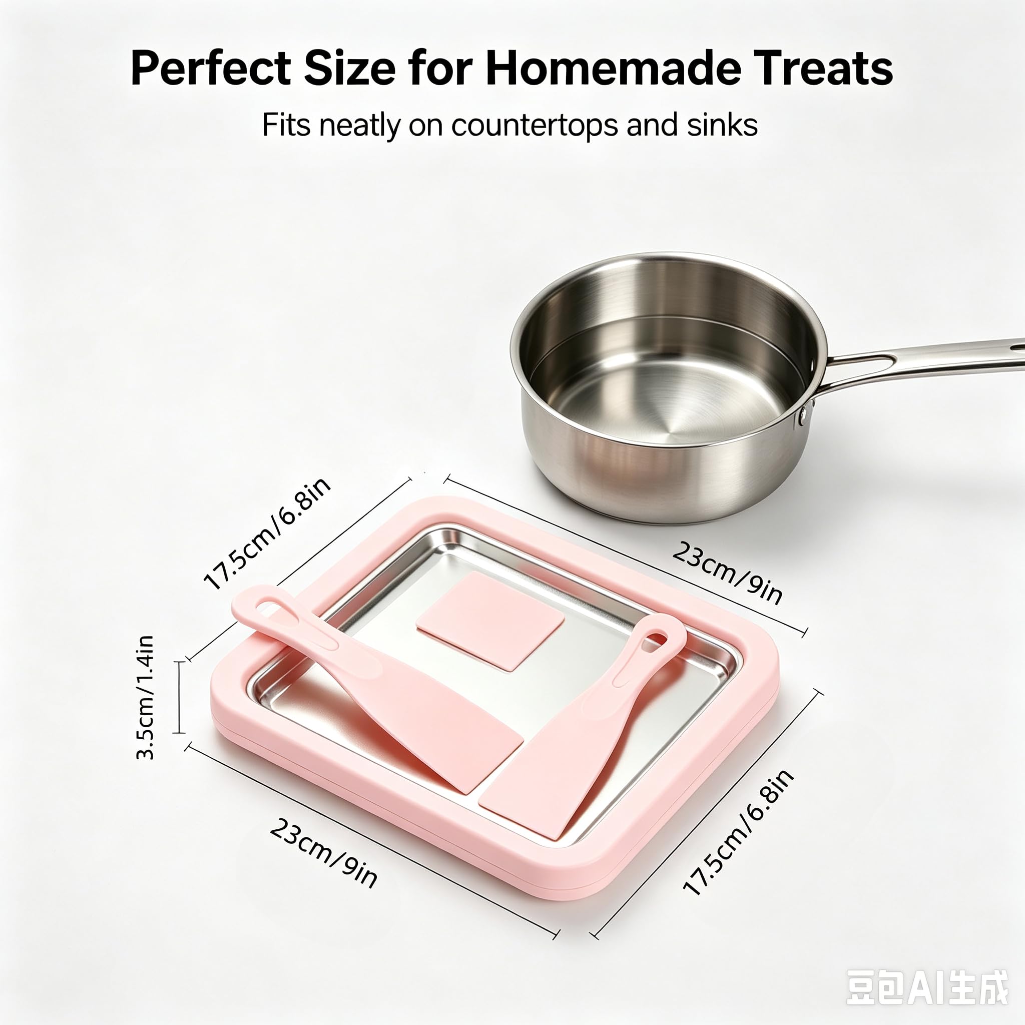 Rolled Ice Cream Maker - Homemade Frozen Treats -3