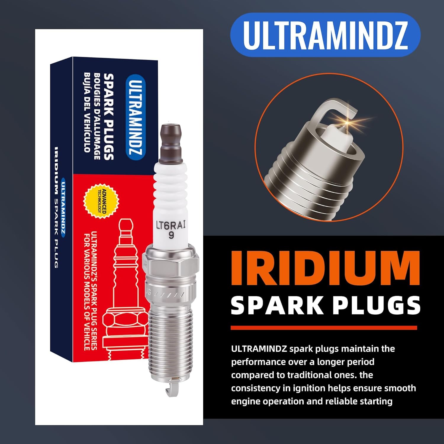 Ignition Coil & Spark Plug for Ford 5.0L F-150 2016-2017/Mustang 2016-2017 FR3Z12029A FR3Z-12029-A UF824 DG561 GN11121 IGC0207 C1107