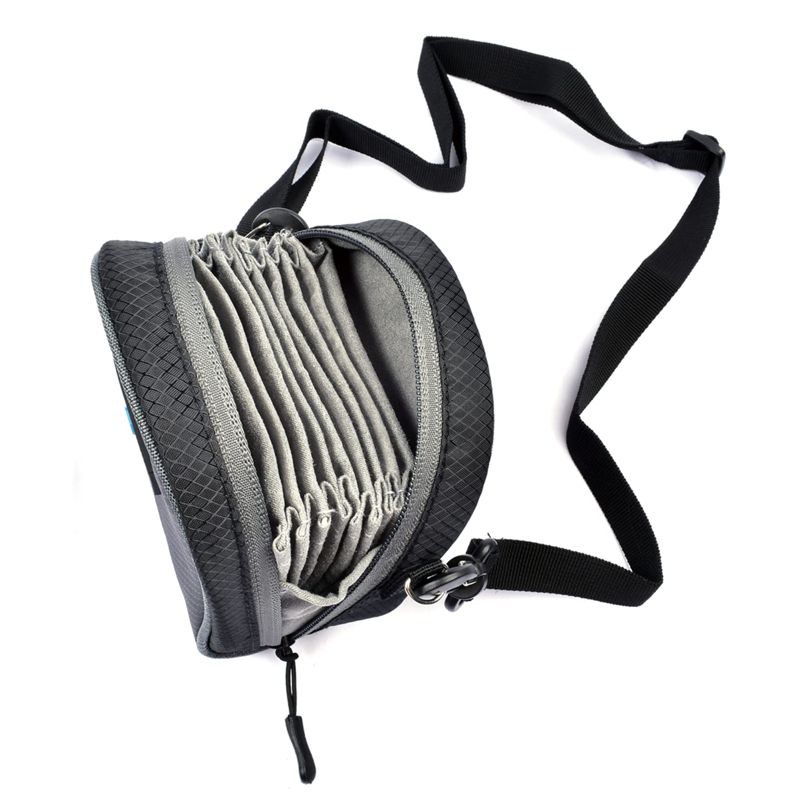 Yunseity Custodia per Filtro per Obiettivo a 8 Tasche con Tracolla, per Fotocamera in Nylon Antipolvere per Filtri Rotondi Fino a 95 Mm