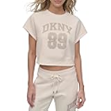 womens Rhinestone Logo French Terry Crewneck Sweatshirt