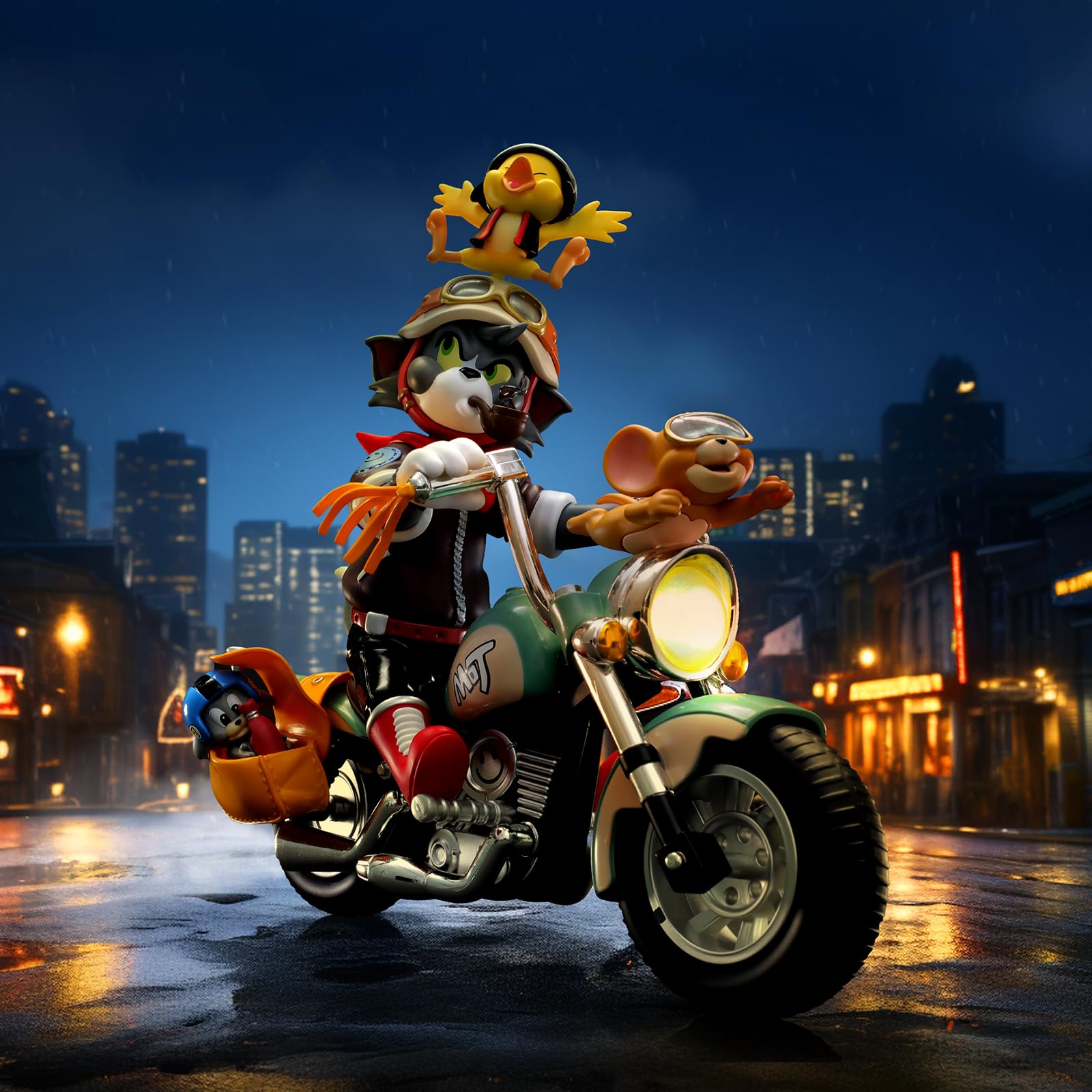 Amazon.co.jp: 52TOYS TOM and JERRY Retro Motorcycle PVC Figure