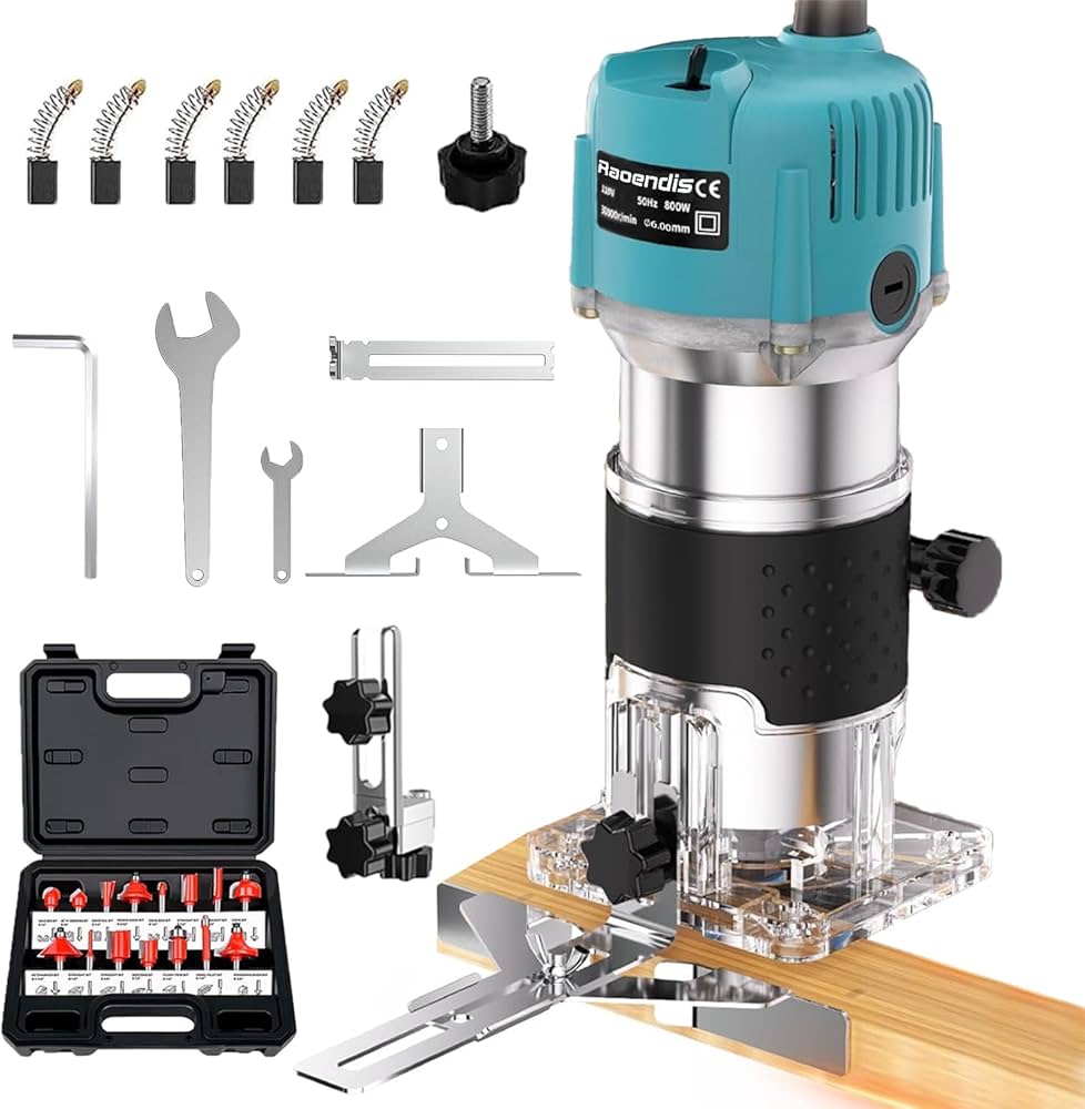 Amazon | Raoendis 電動トリマー 木工用 電気トリミング機 6.00mm 日本