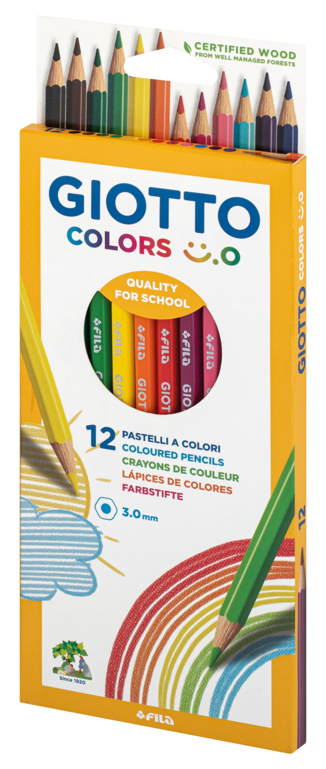 Pastelli colorati Giotto Colors Smile - 12 pezzi