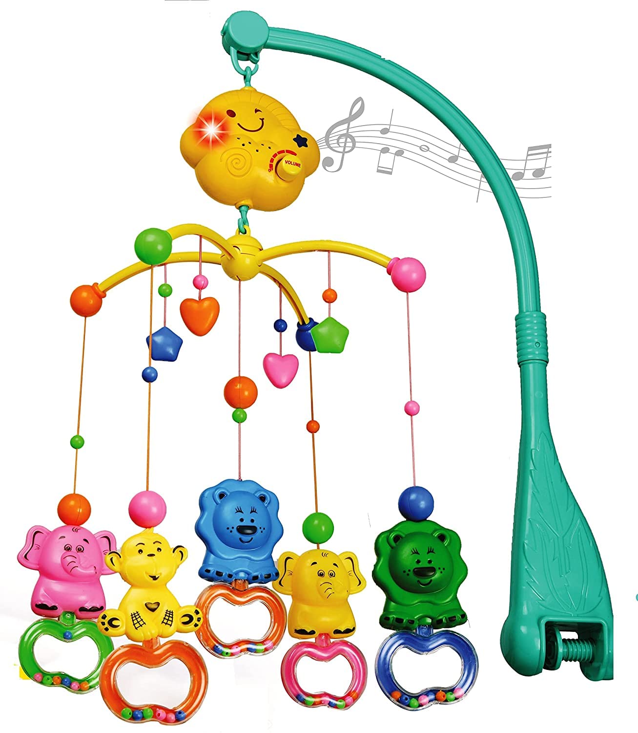 Magicwand Jungle Theme Musical Sound & Light Jungle Theme Rattle Cot Mobile Rotating for Cradle & Bed Jhoomer【Plastic】 - Image 3 thumbnail