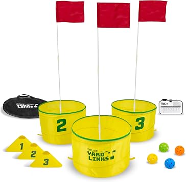 GoSports Yard Links Backyard Golf Game Outdoor Chipping Style Game Set