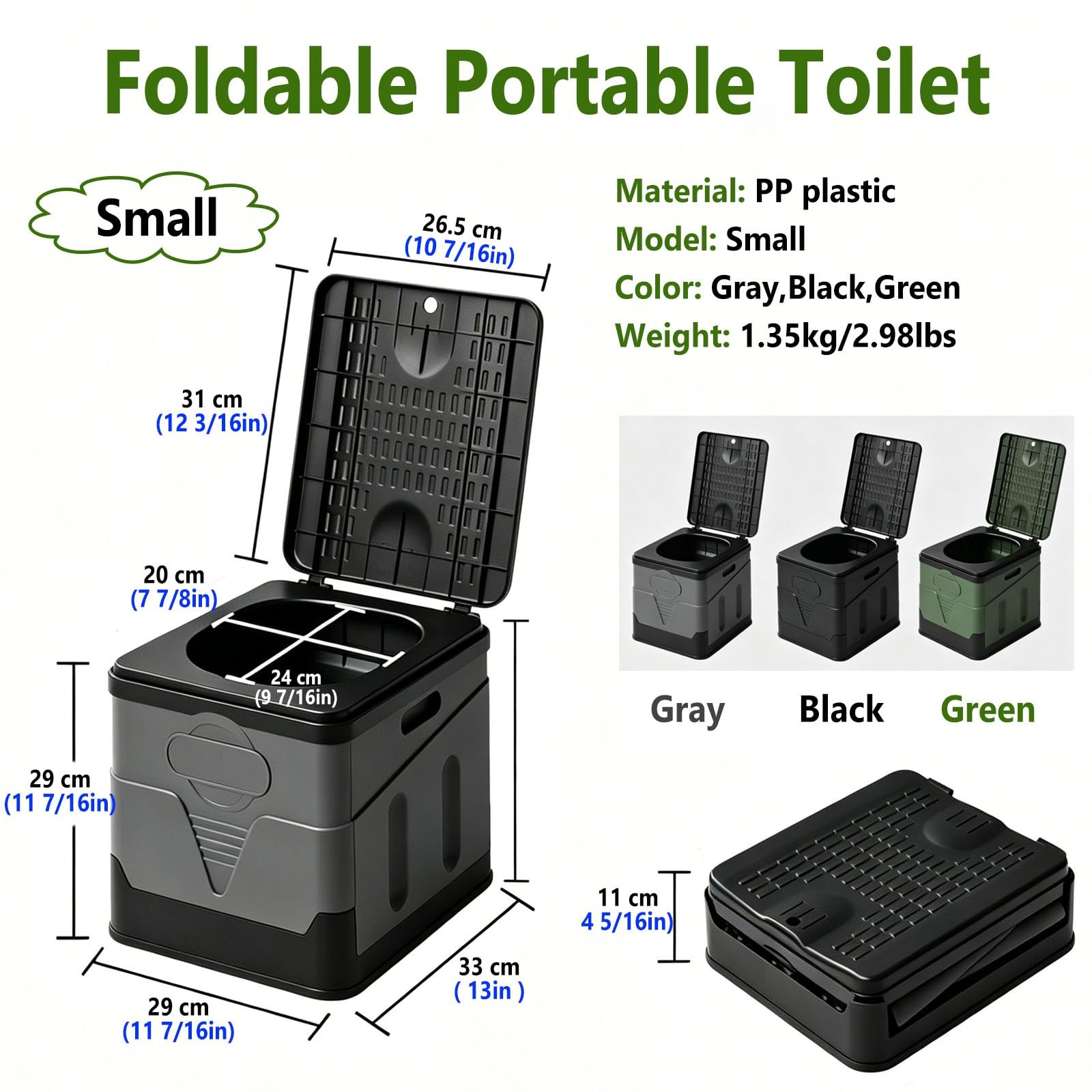 Inodoro portatil Inodoro Portátil Multifuncional para Viajes Todoterreno, Orinal De Viaje Ultraligero para Viajes por Carretera Y Acampada En Coche.