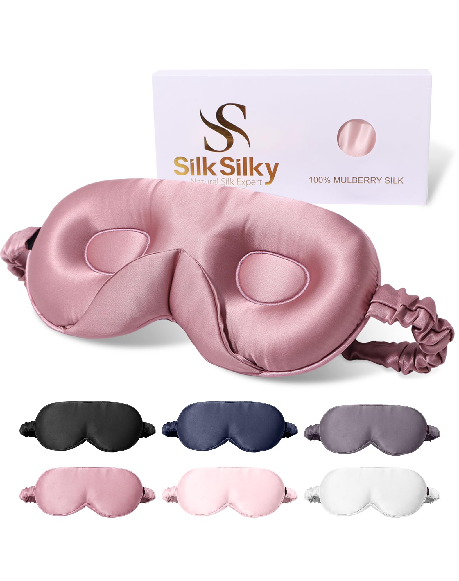 Photo 1 of SilkSilky Silk Sleep Mask, Pale Mauve