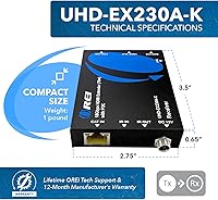 Vista 5 de OREI Extensor HDMI 4K a través de Ethernet, Extensor Balun a través de Cat6/Cat7 con extractor de audio óptico IR hasta 70 metros - Salida en bucle